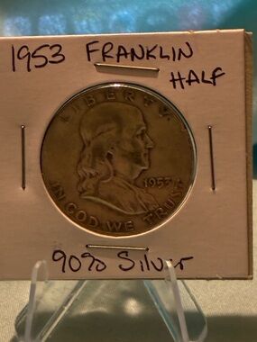 1953 Franklin Half Dollar - 90% Silver (Obverse)